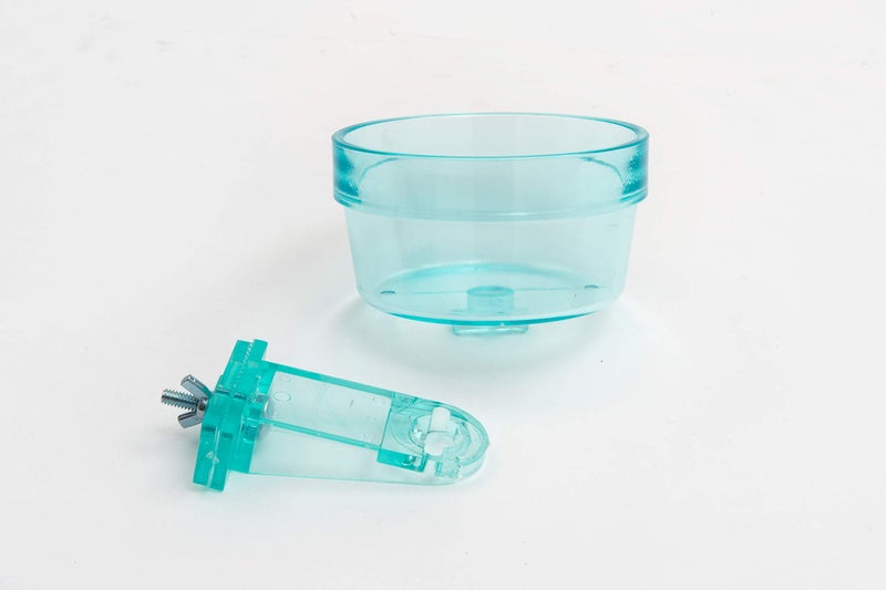 Lixit Quick Lock Removable Cage Bowls for Rabbits, Guinea Pigs, Gerbils, Ferrets, Dogs, Cats, Birds, and Other Small Animals - Made in USA (Blue, 20 Ounce) - Image 3